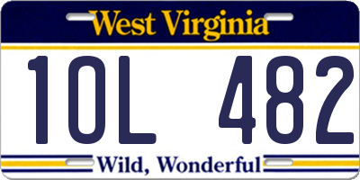 WV license plate 1OL482