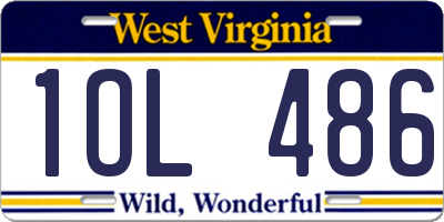 WV license plate 1OL486