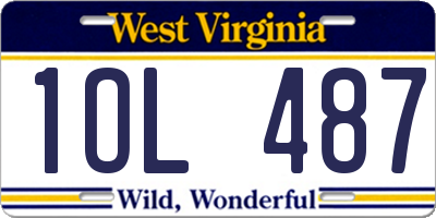 WV license plate 1OL487