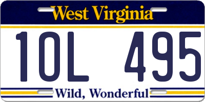 WV license plate 1OL495