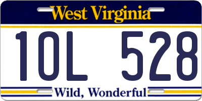 WV license plate 1OL528