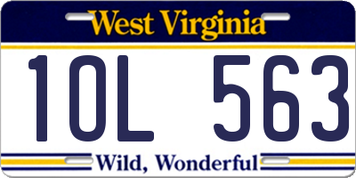 WV license plate 1OL563