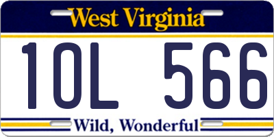 WV license plate 1OL566