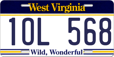WV license plate 1OL568