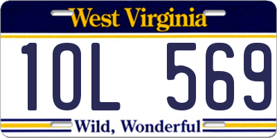 WV license plate 1OL569