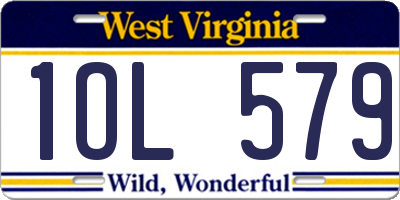 WV license plate 1OL579