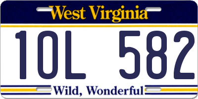 WV license plate 1OL582