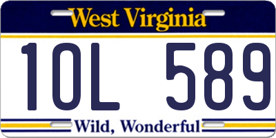 WV license plate 1OL589