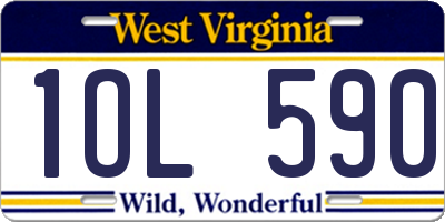 WV license plate 1OL590