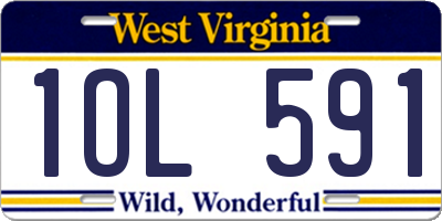 WV license plate 1OL591