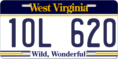 WV license plate 1OL620