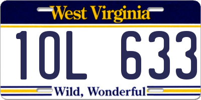 WV license plate 1OL633