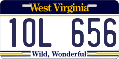 WV license plate 1OL656
