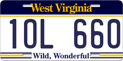 WV license plate 1OL660