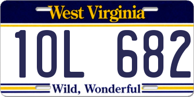 WV license plate 1OL682