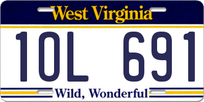 WV license plate 1OL691