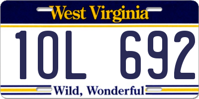 WV license plate 1OL692