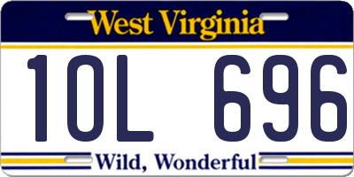 WV license plate 1OL696