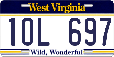 WV license plate 1OL697