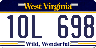 WV license plate 1OL698
