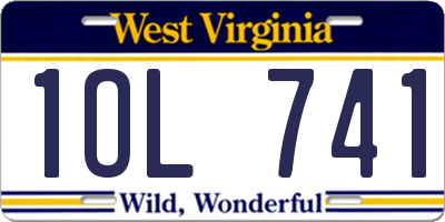 WV license plate 1OL741