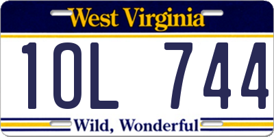 WV license plate 1OL744