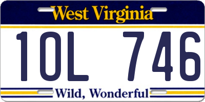 WV license plate 1OL746