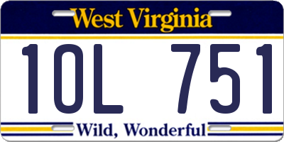 WV license plate 1OL751