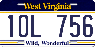 WV license plate 1OL756