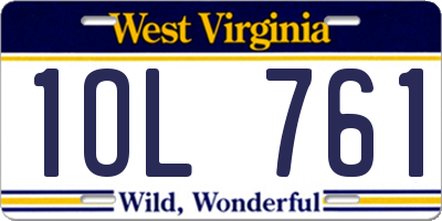 WV license plate 1OL761