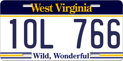 WV license plate 1OL766