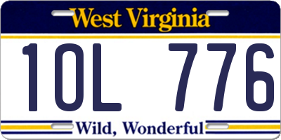 WV license plate 1OL776