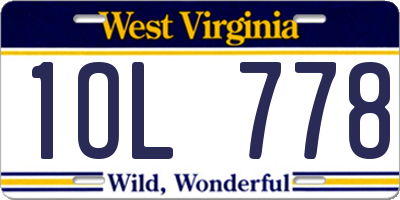 WV license plate 1OL778