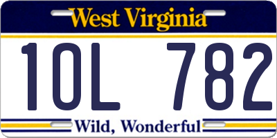 WV license plate 1OL782
