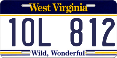 WV license plate 1OL812