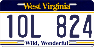 WV license plate 1OL824