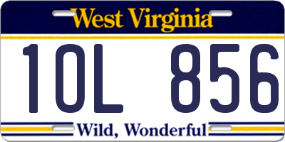 WV license plate 1OL856