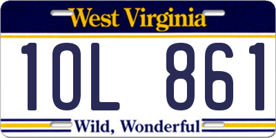 WV license plate 1OL861