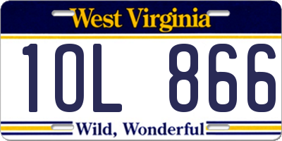 WV license plate 1OL866