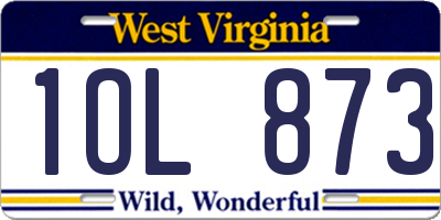 WV license plate 1OL873