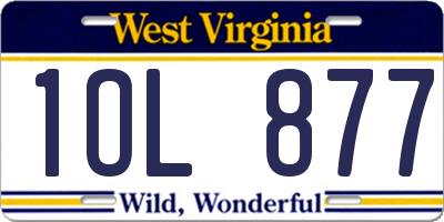 WV license plate 1OL877