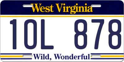 WV license plate 1OL878