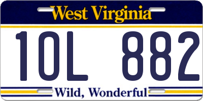 WV license plate 1OL882