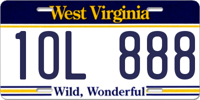WV license plate 1OL888