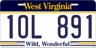 WV license plate 1OL891