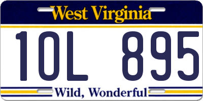 WV license plate 1OL895