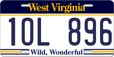 WV license plate 1OL896