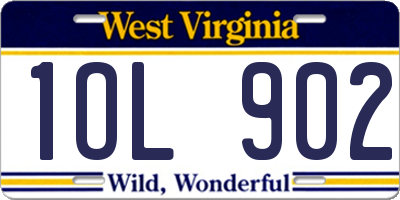 WV license plate 1OL902