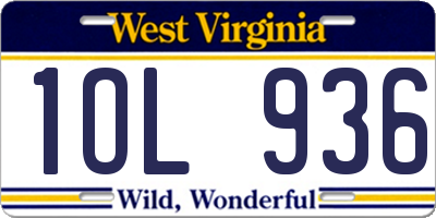 WV license plate 1OL936