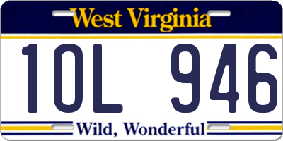 WV license plate 1OL946
